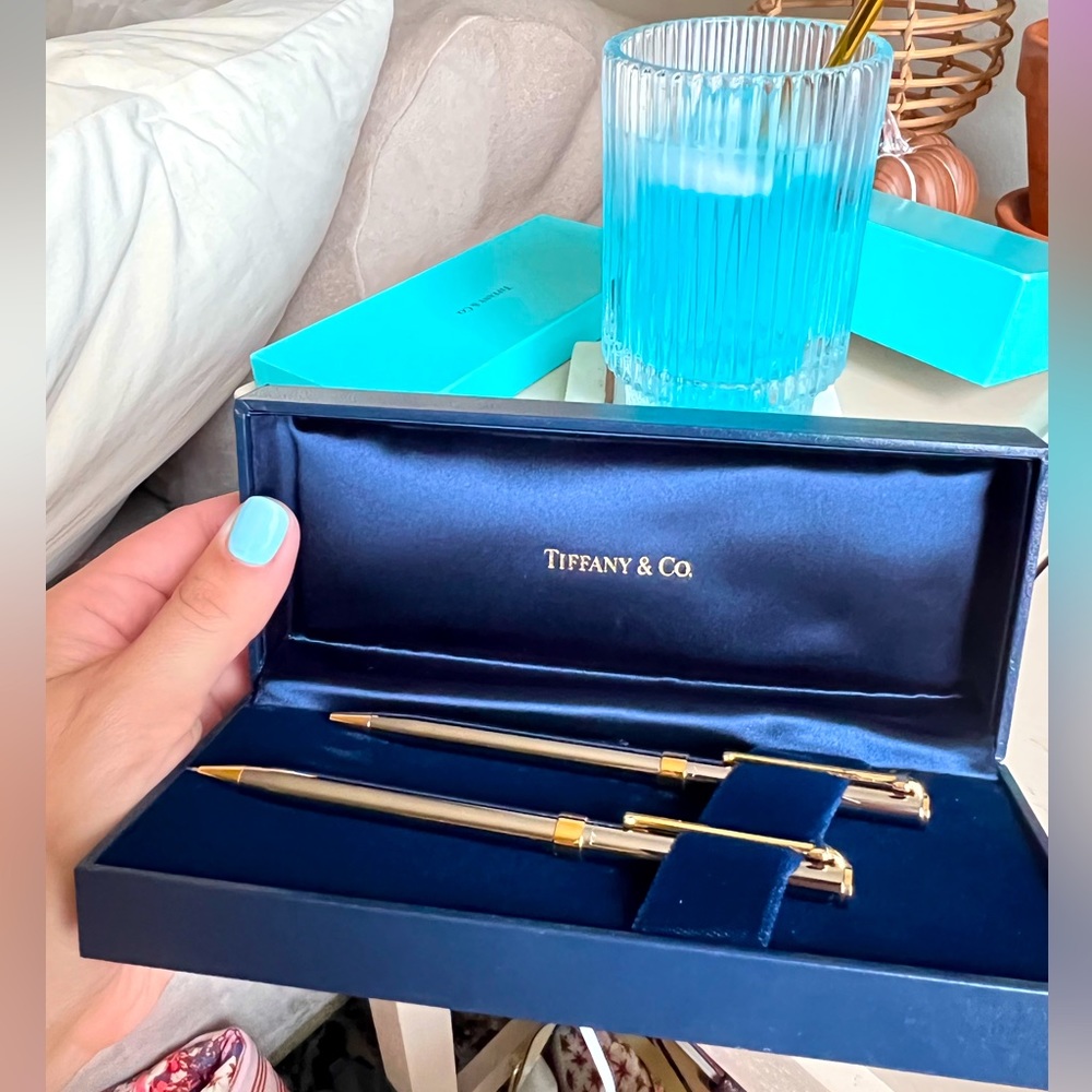 Tiffany & Co. T-Clip Chrome pen & pencil set